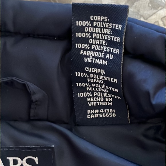 Chaps Men's Navy Sleeveless Front Pocket Puffer Vest Jacket Size XL - Picture 7 of 10